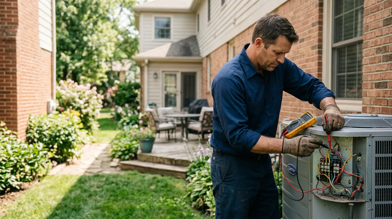 HVAC technician working near Truesdale, MO
